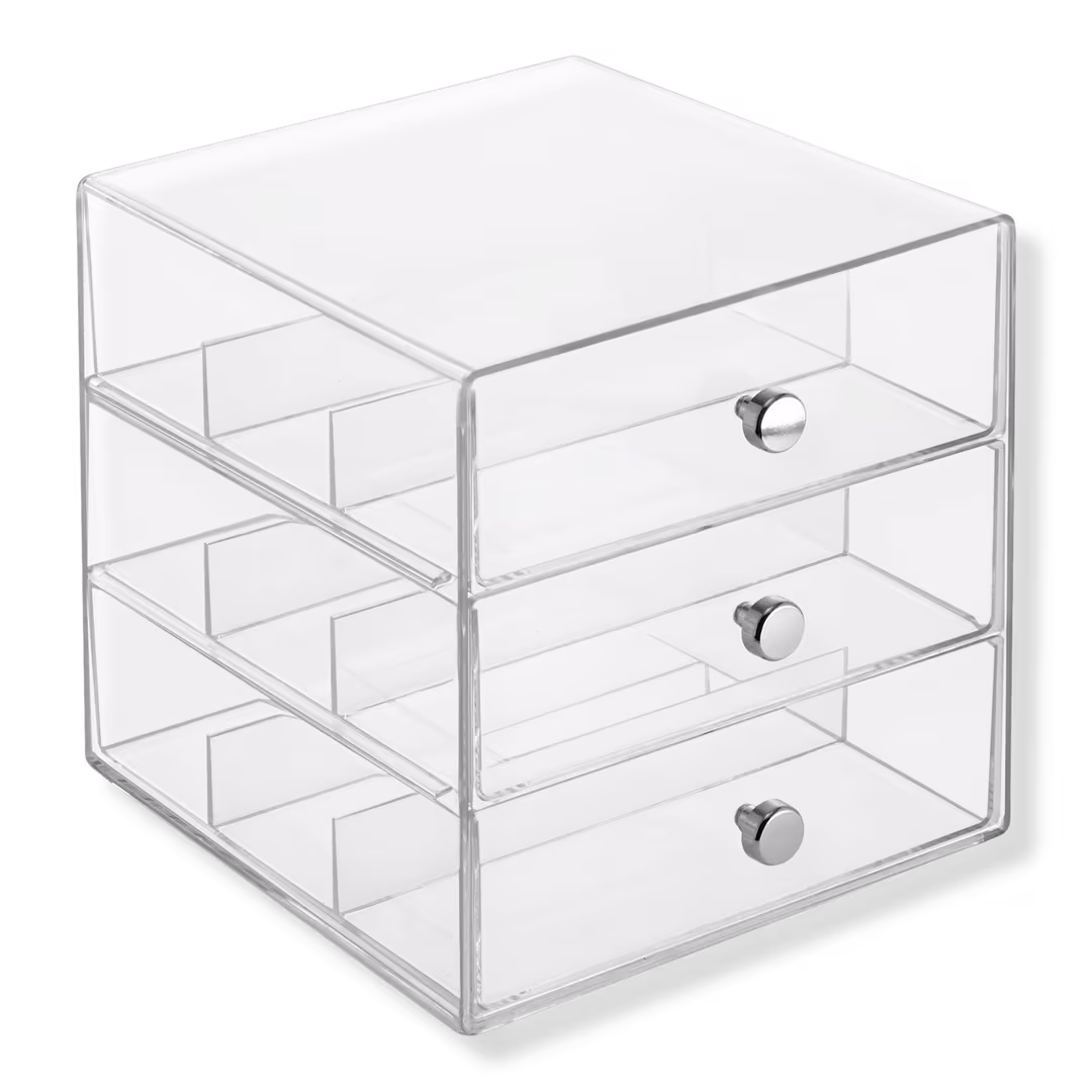iDesign  Divided 3-Drawer Stackable Organizer for Glasses