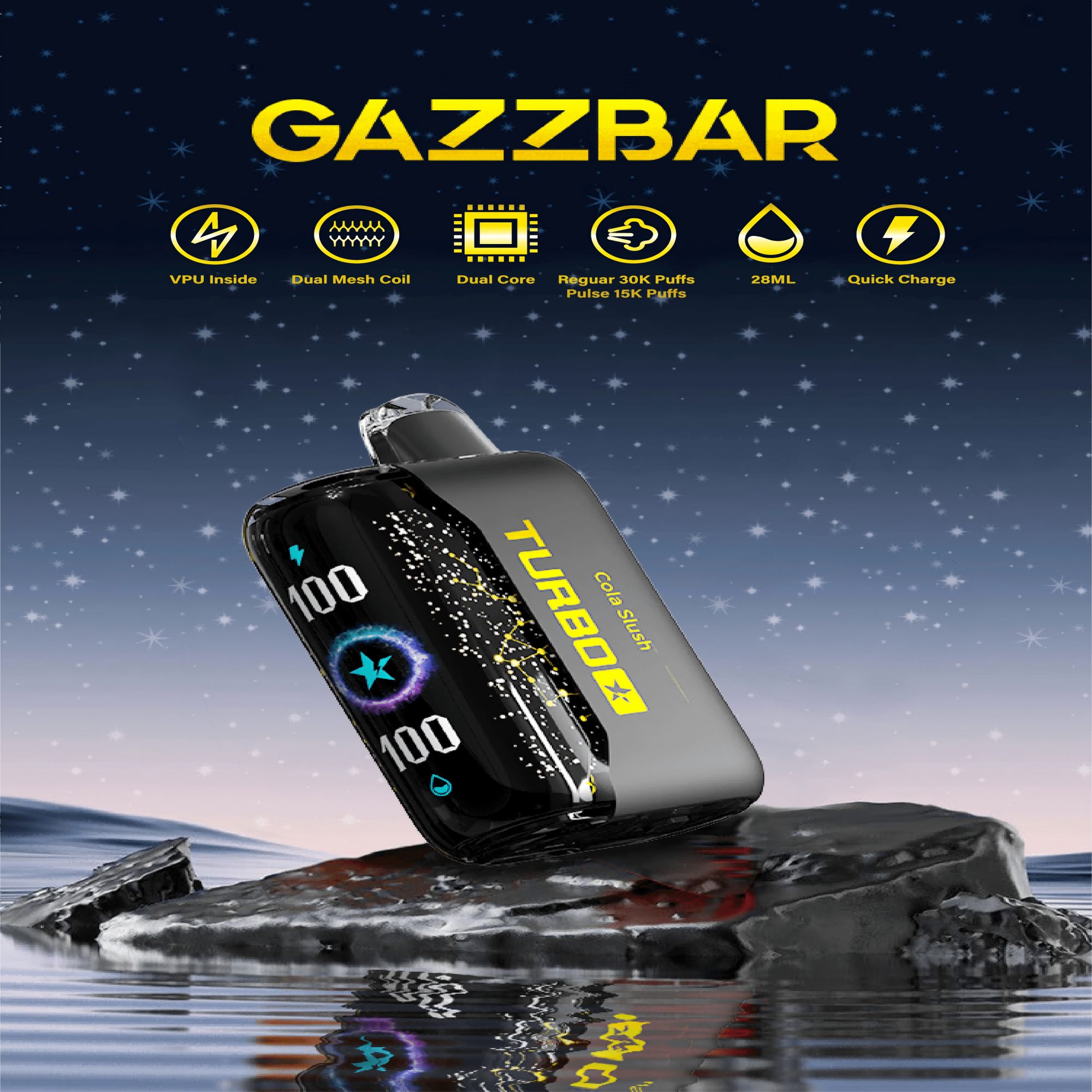 GAZZBAR STAR 15000 PUFFS 8 FLAVORS