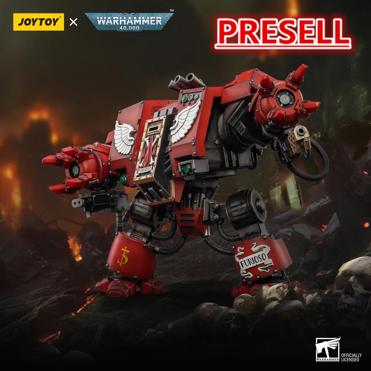 JOYTOY JT2634 Warhammer 40k 1: 18 Blood Angels Furioso Dreadnought Brother Samel - JOYTOY WORLD