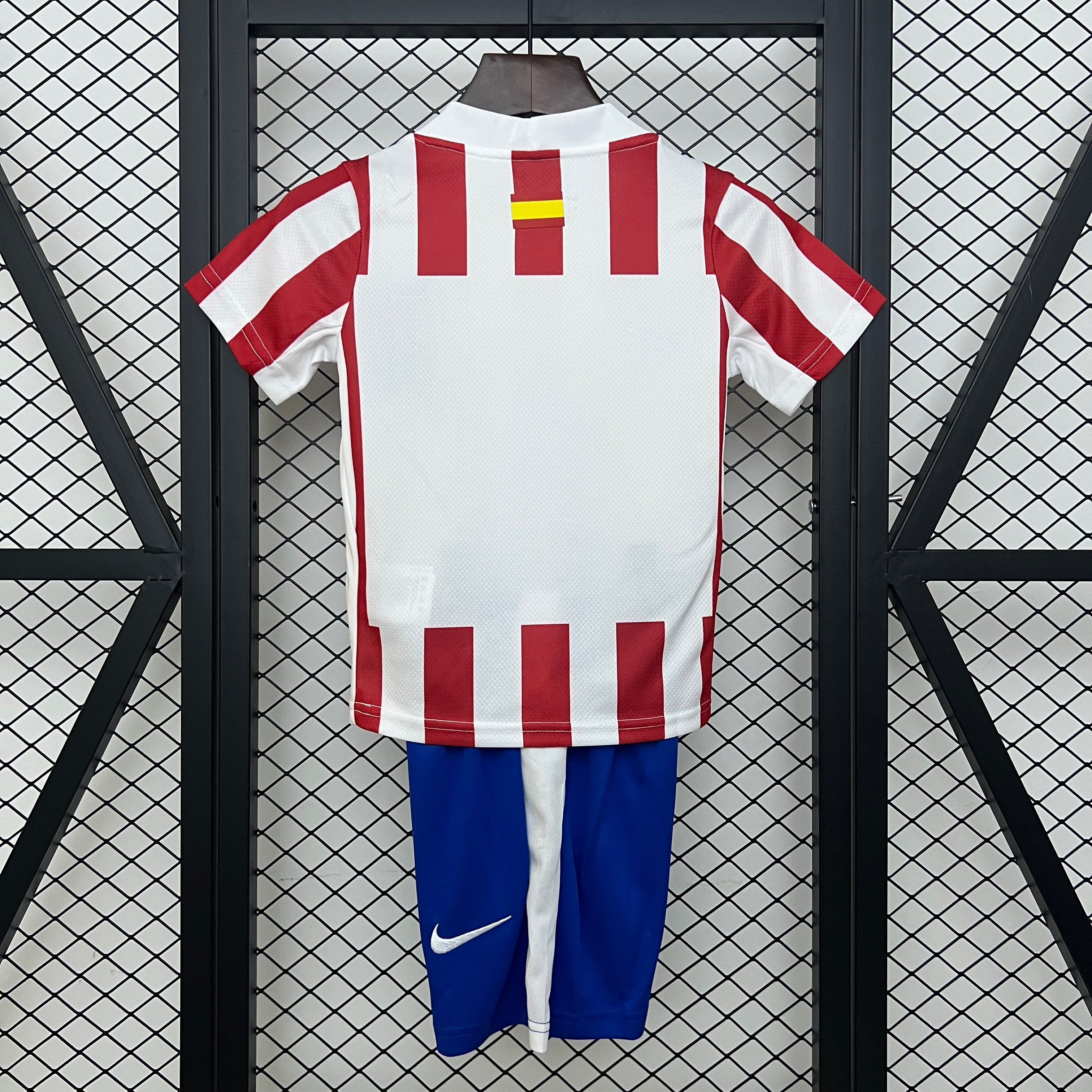 2025/2026 Atletico Madrid Home Football Kids Kit （Kids Kit socks）