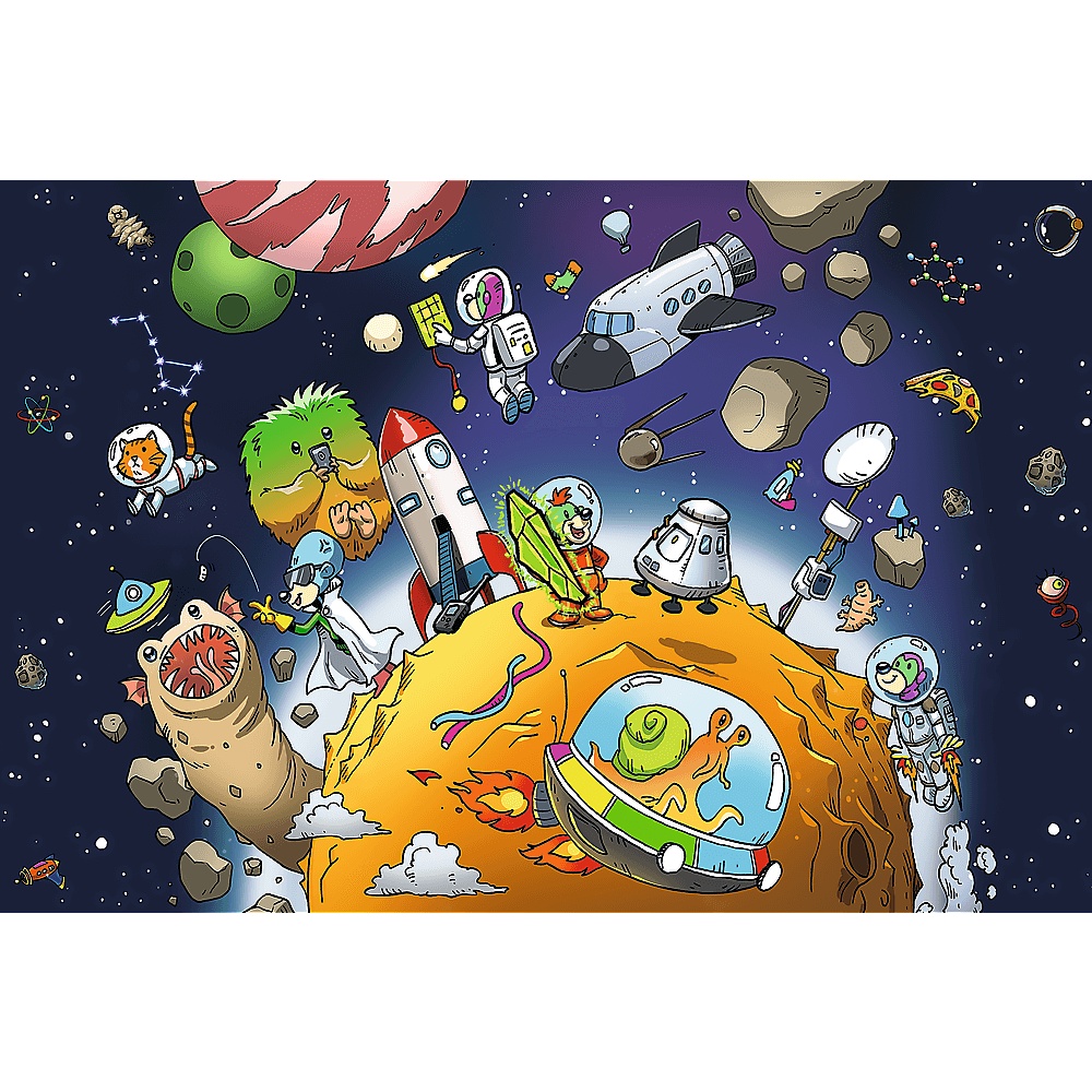 Puzzle Uft Rodzina Treflików 100 El. Trefliki W Kosmosie