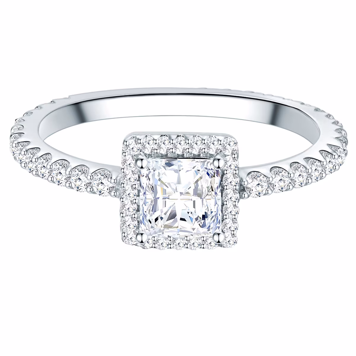 Ring aus Sterling Silber in silber mit Zirkonia