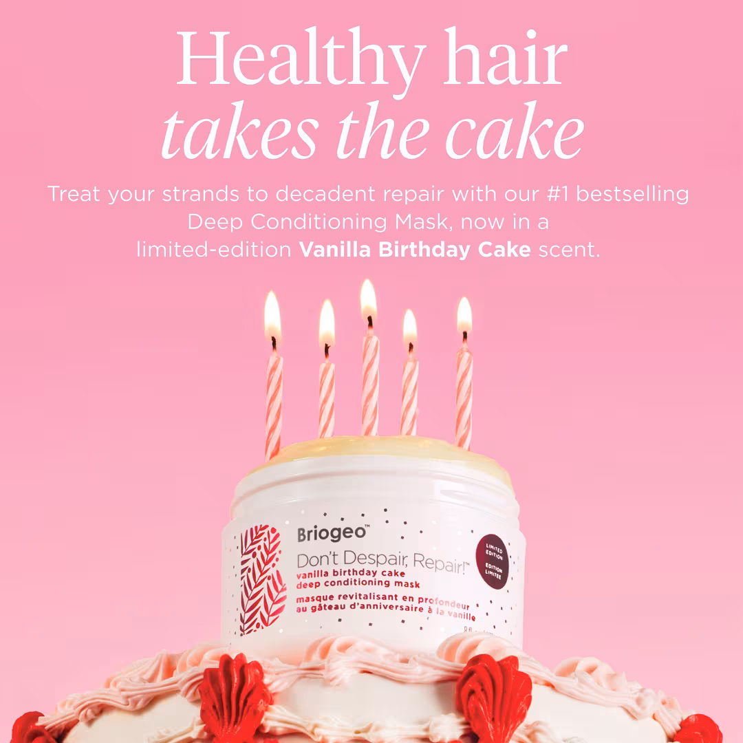 Briogeo  Don't Despair, Repair! Vanilla Birthday Cake Deep Conditioning Hair Mask