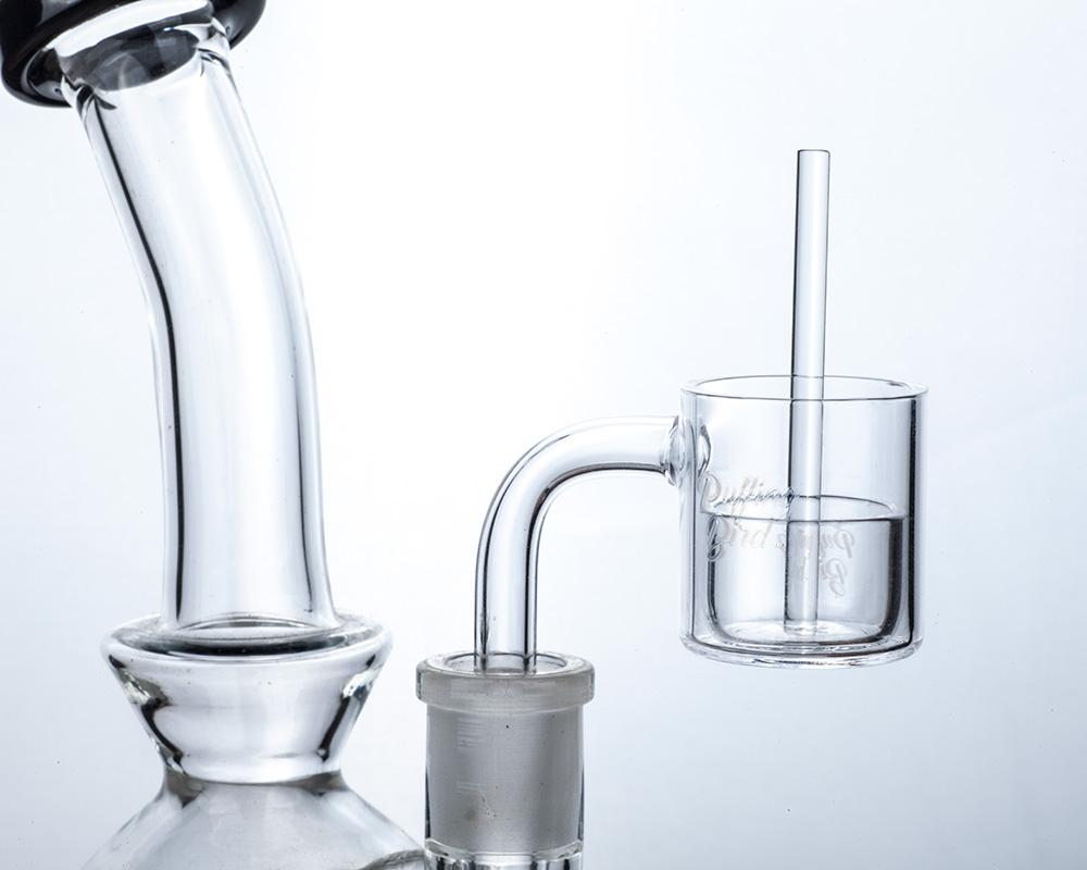 Puffing Birdâ„?Flat Top Quartz Banger With Straight Handle Quartz Carb Cap Set