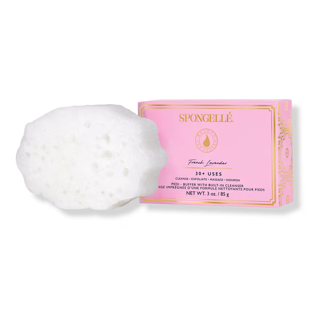 SPONGELLE  French Lavender Pedi Buffer | All-in-One Pedi Treatment