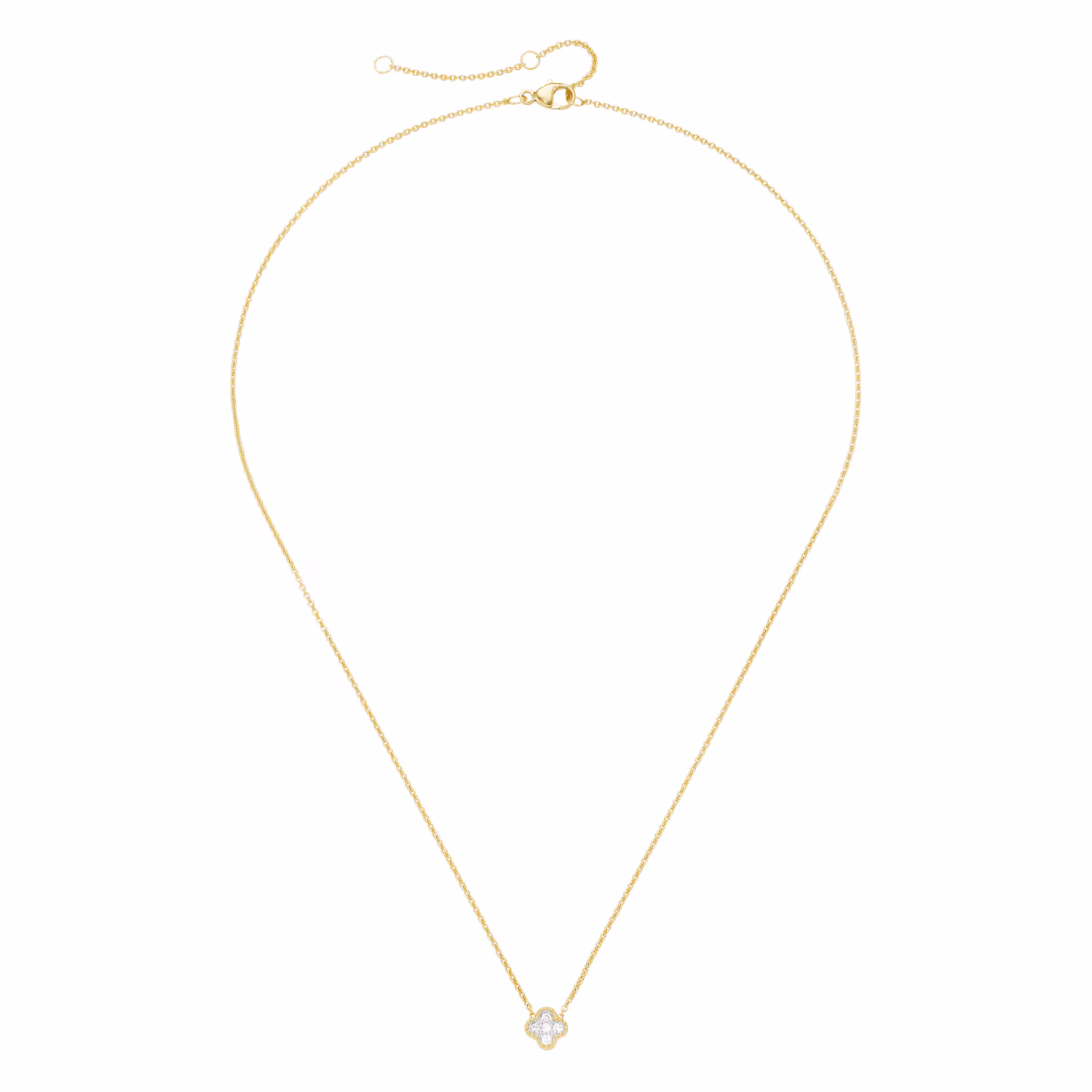 Collier Mittelteil Blüte, mit funkelnden Brillanten, Gold 585