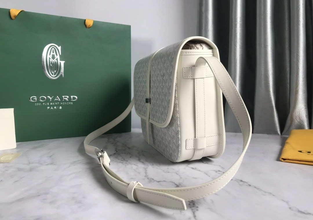 Replica Goyard 2MMLTY01CL01P Belvedere MM Bag GY020183 White