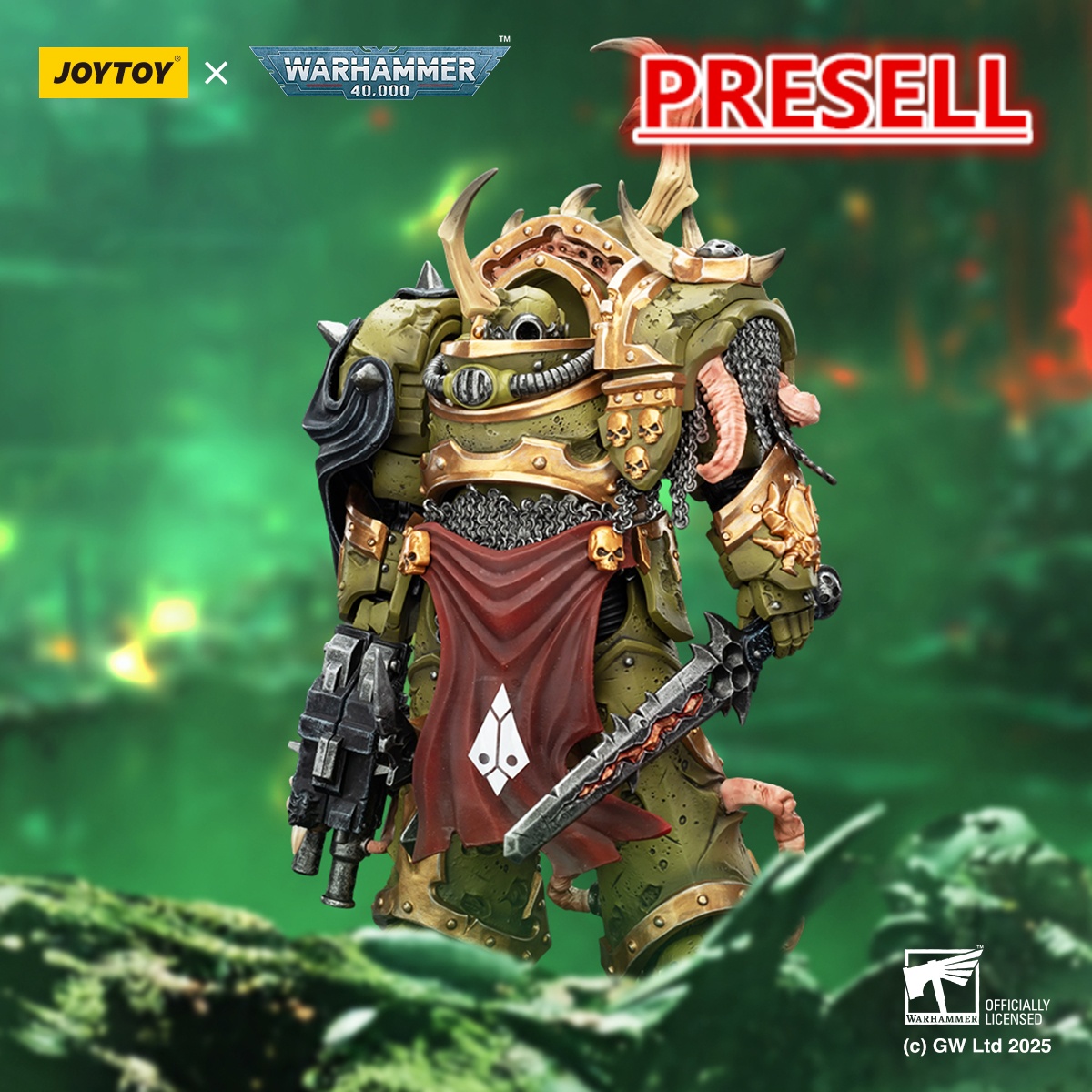 JOYTOY Warhammer 40K Death Guard Blightlord Terminator and Plague Marine Icon bearer - JOYTOY WORLD