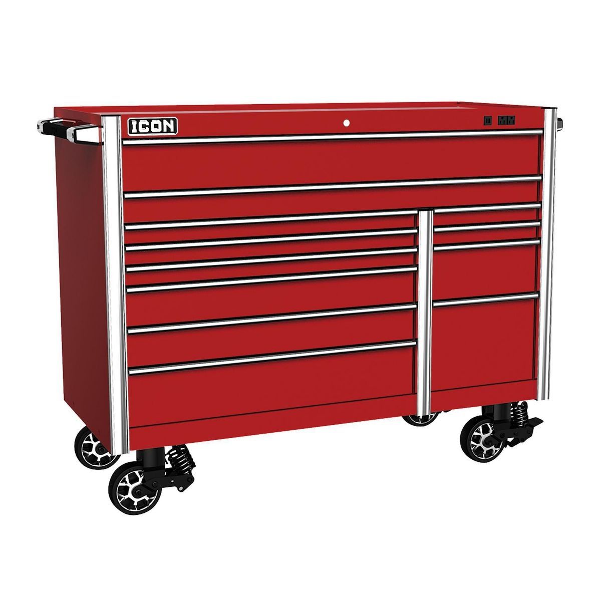 ICON 56 in. x 25 in. Professional Roll Cab, Red