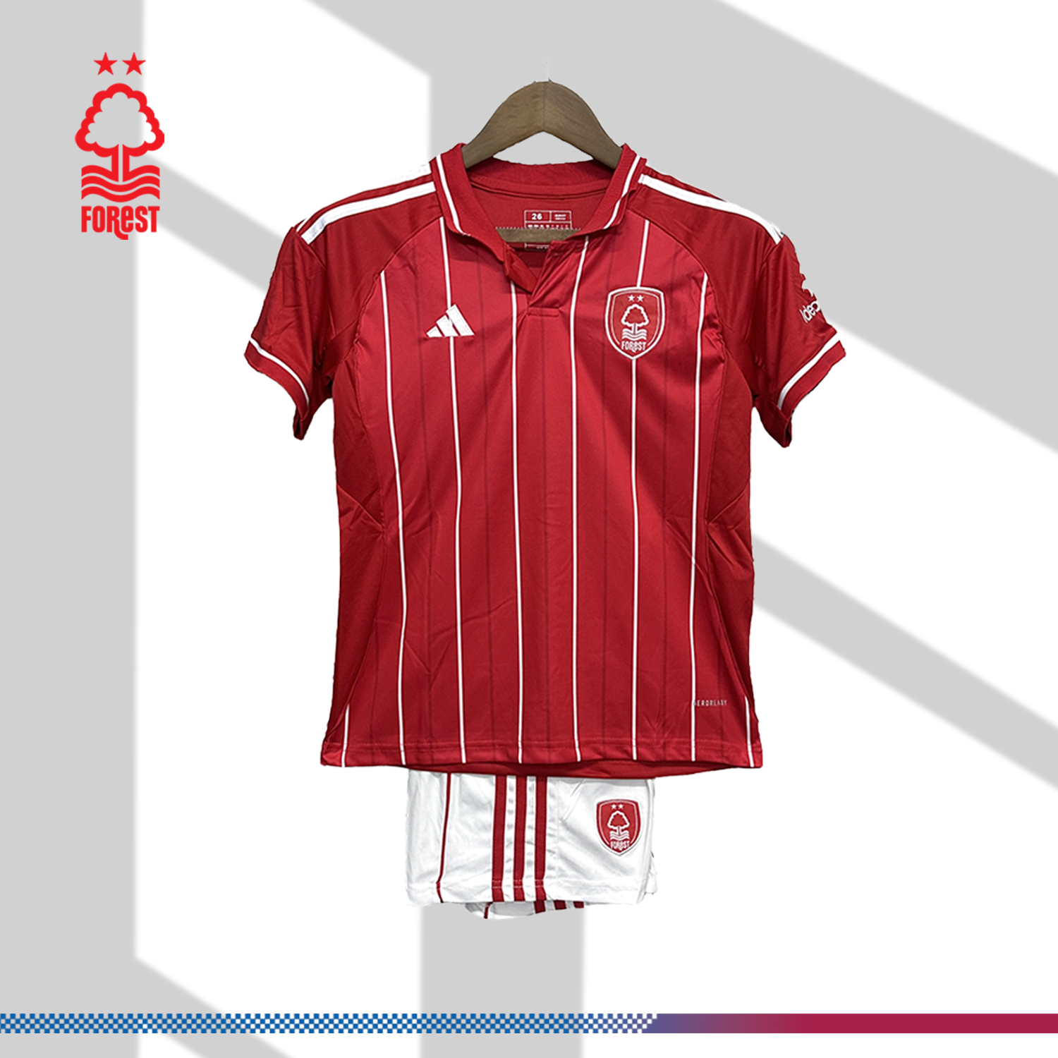 2025/2026 Nottingham Forest Home Football Shirt (Kids Kit socks)