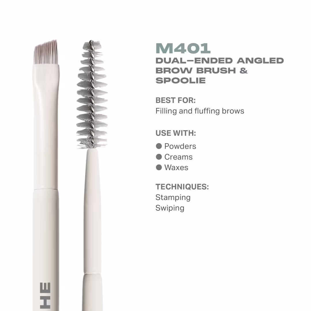 Morphe  M401 Dual-Ended Angled Brow Brush & Spoolie