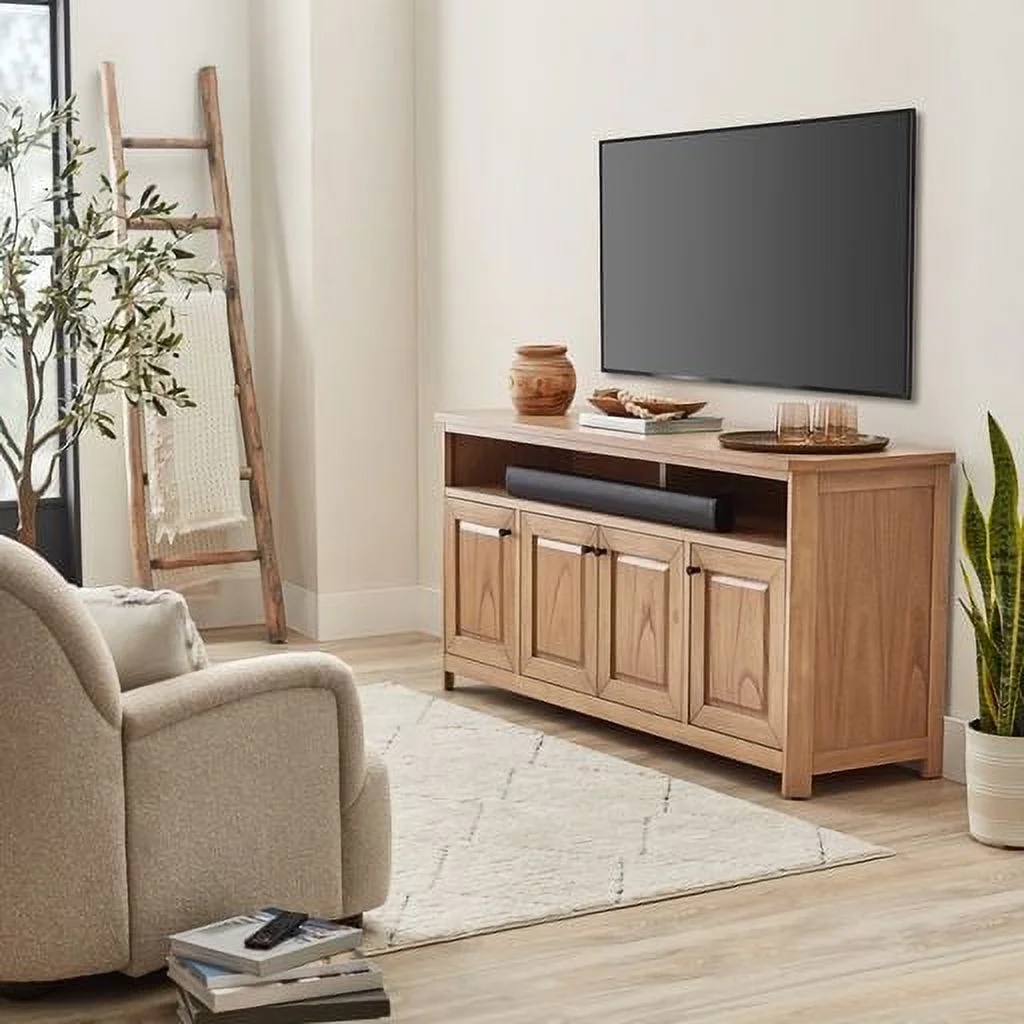 Better Homes & Gardens Pembrook TV Stand for TVs up to 70", Natural Oak finish, by Dave & Jenny Marrs