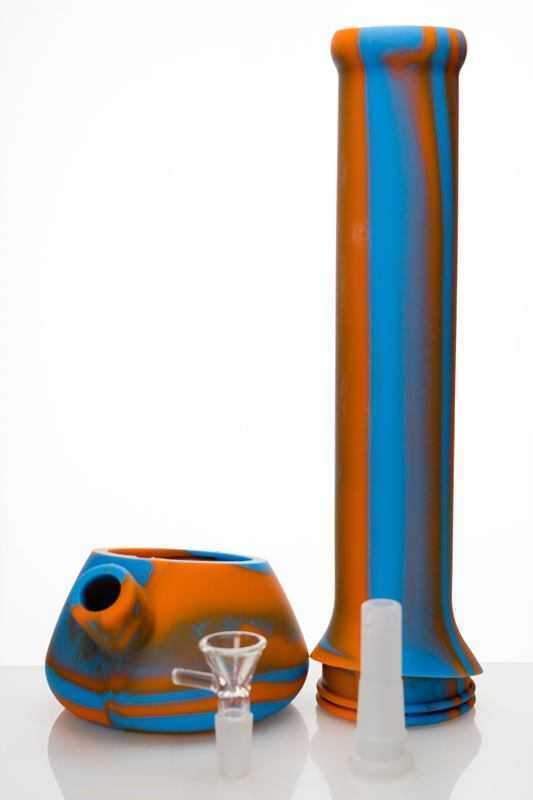 13 Stripe Silicone Beaker Bong