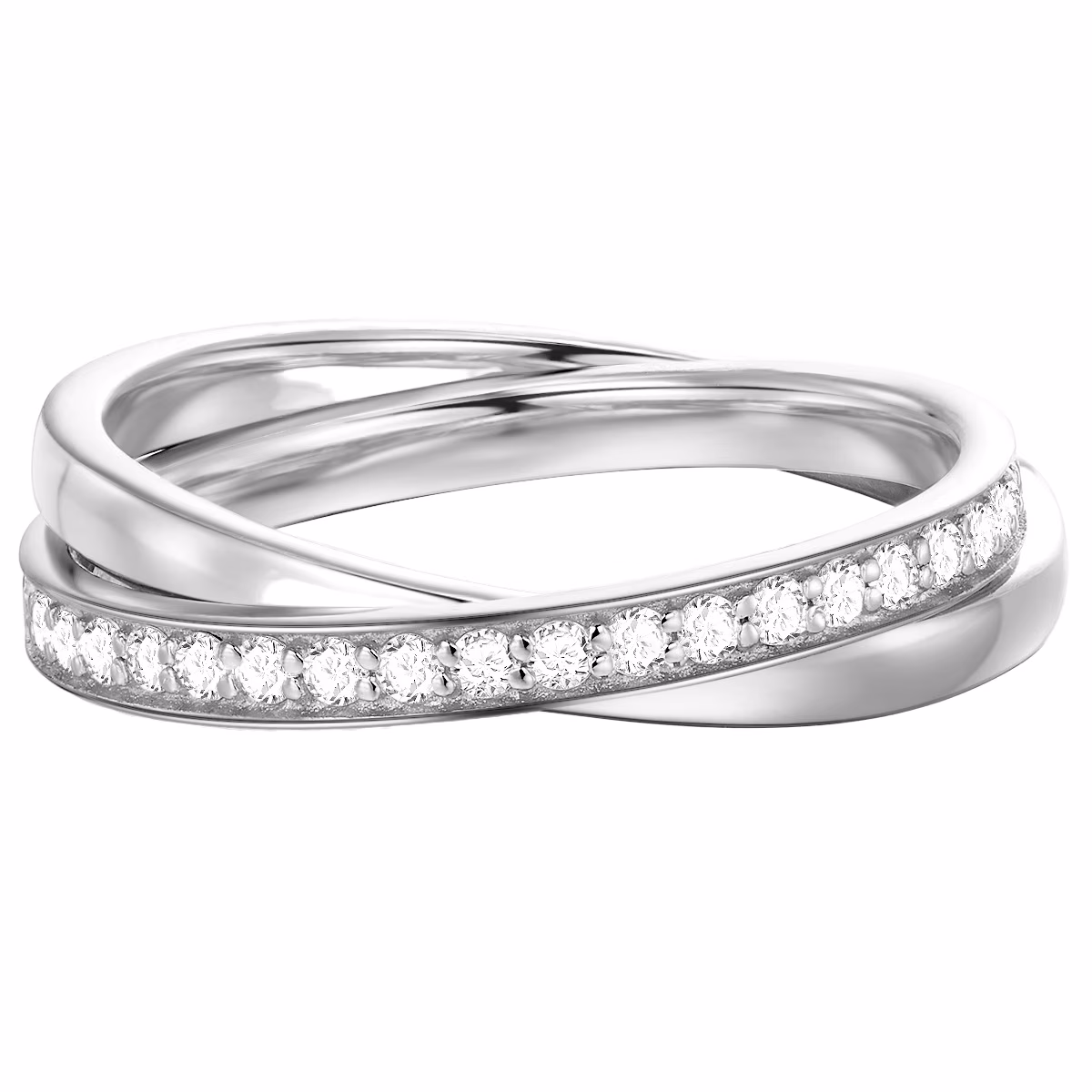 Ring aus Sterling Silber in silber mit Zirkonia