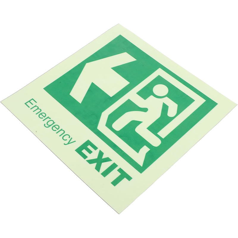 Customized luminous emergency fire evacuation exit sign sticker production factory