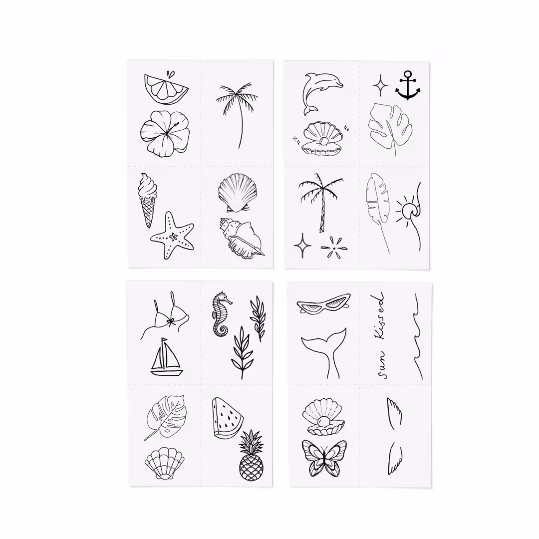 Inked by Dani  Paradise Temporary Tattoo Pack
