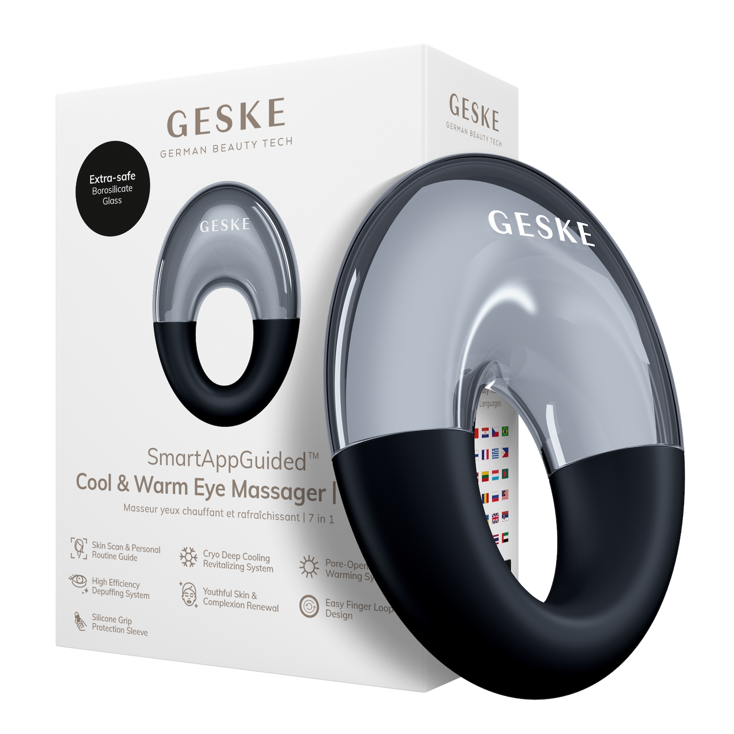 GESKE SmartAppGuided™ Cool & Warm Eye Massager | 7 in 1 | Massagegerät