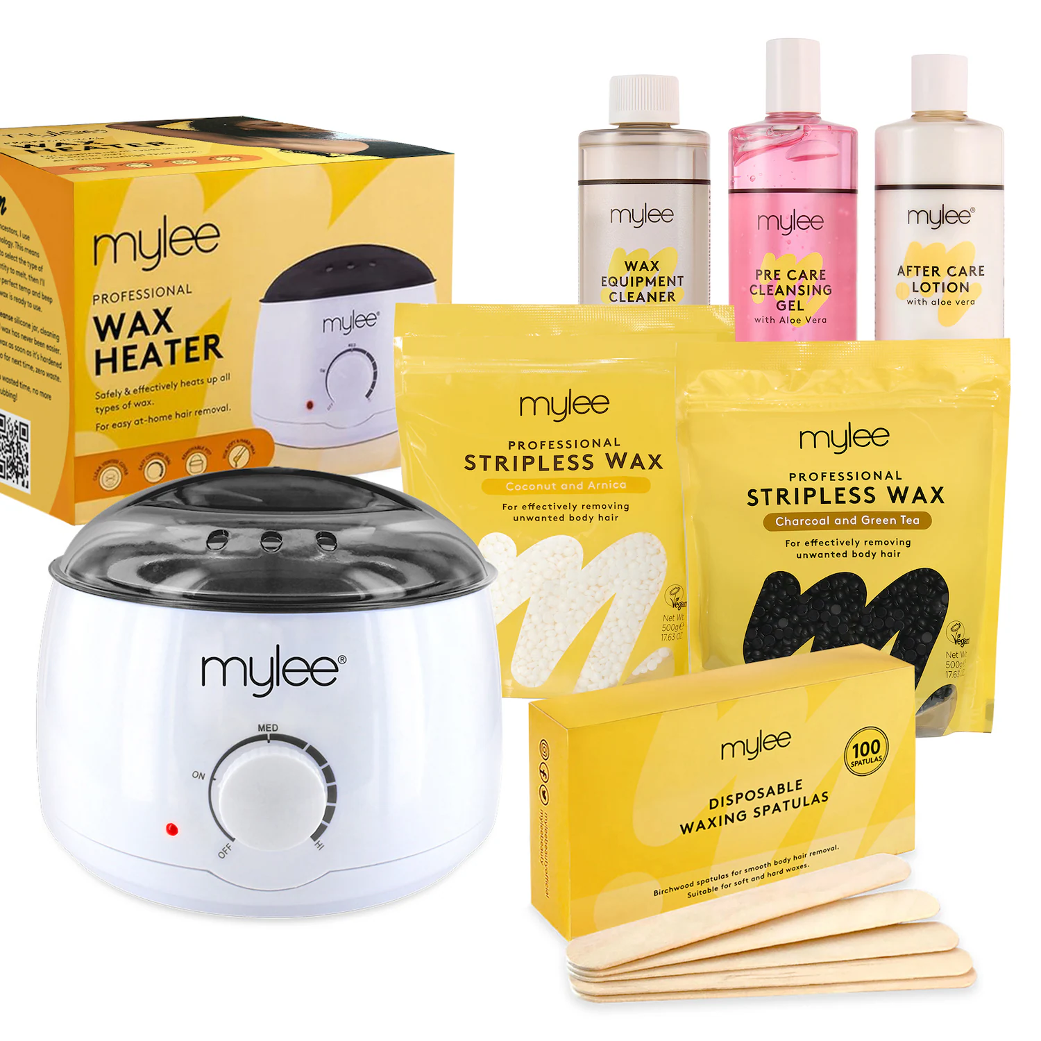 Komplettes professionelles Warmwachsperlen-Set  Aktivkohle & Kokos