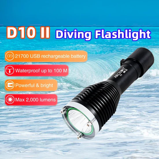 Archon D10 II 2000lm Diving Flashlight