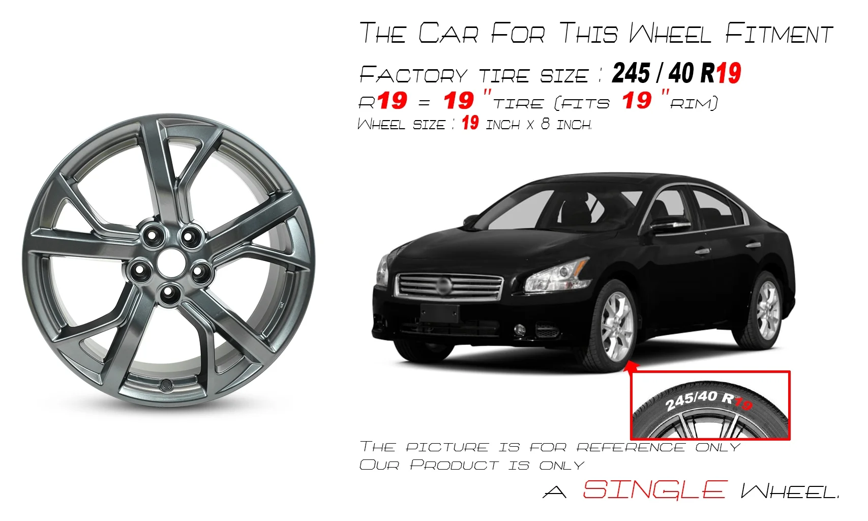 For Nissan Maxima OEM Design Wheel 19
