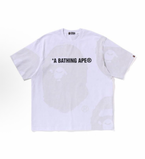 BAPE Multi Ape Head Lettering Tee White