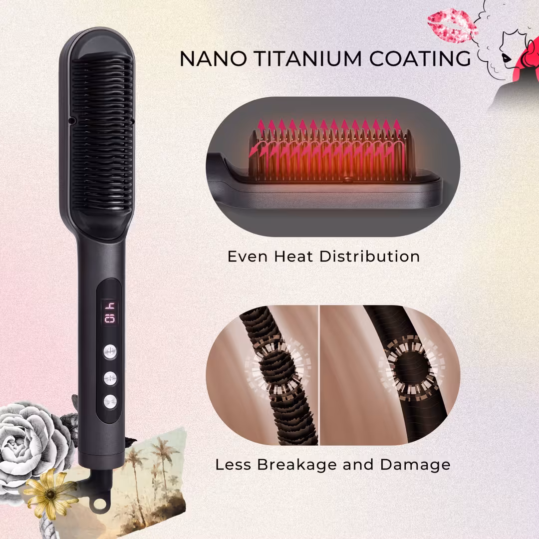 TYMO Beauty  Ring Plus Ionic Hair Straightening Comb