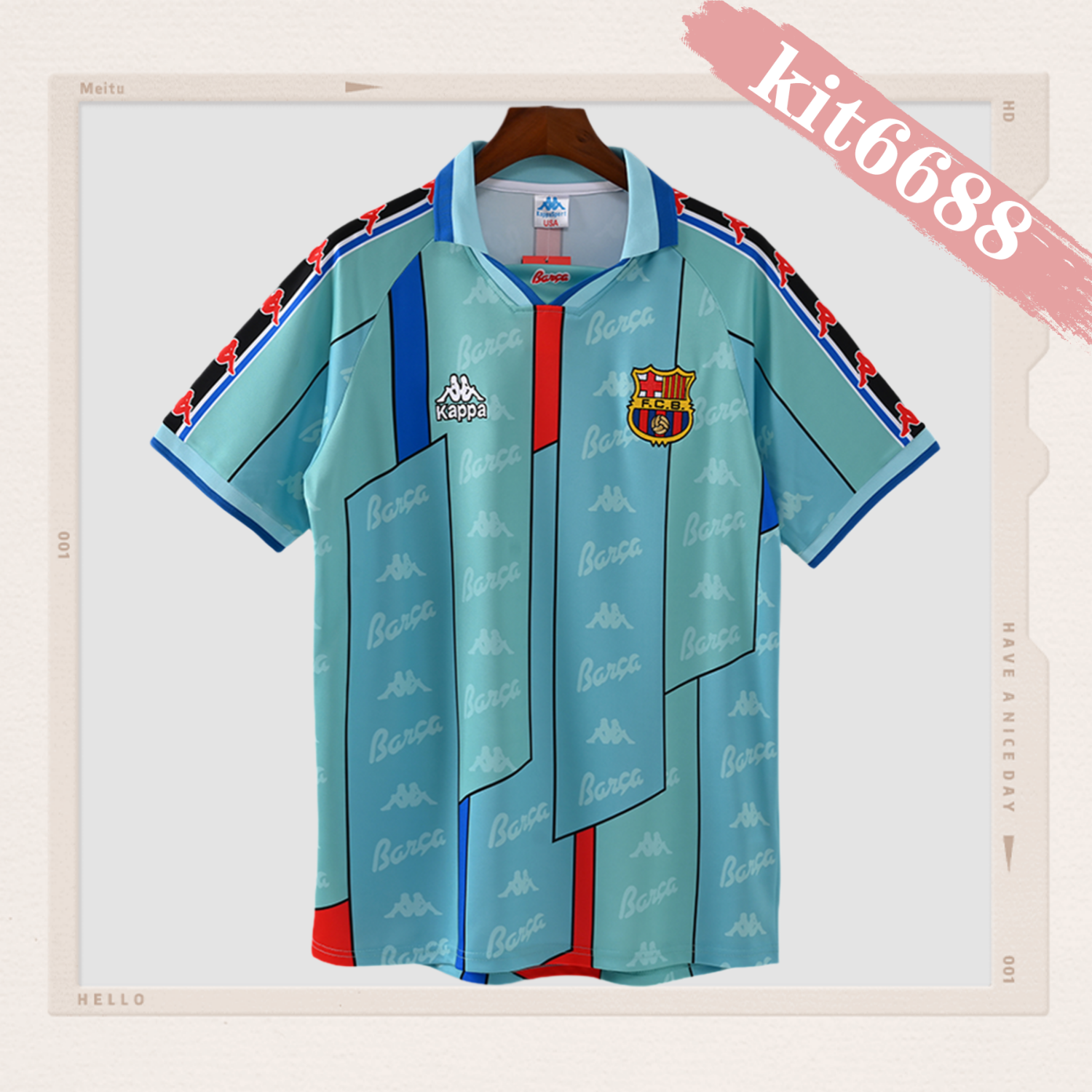 1996/1997 Barcelona Away Retro Football Shirt