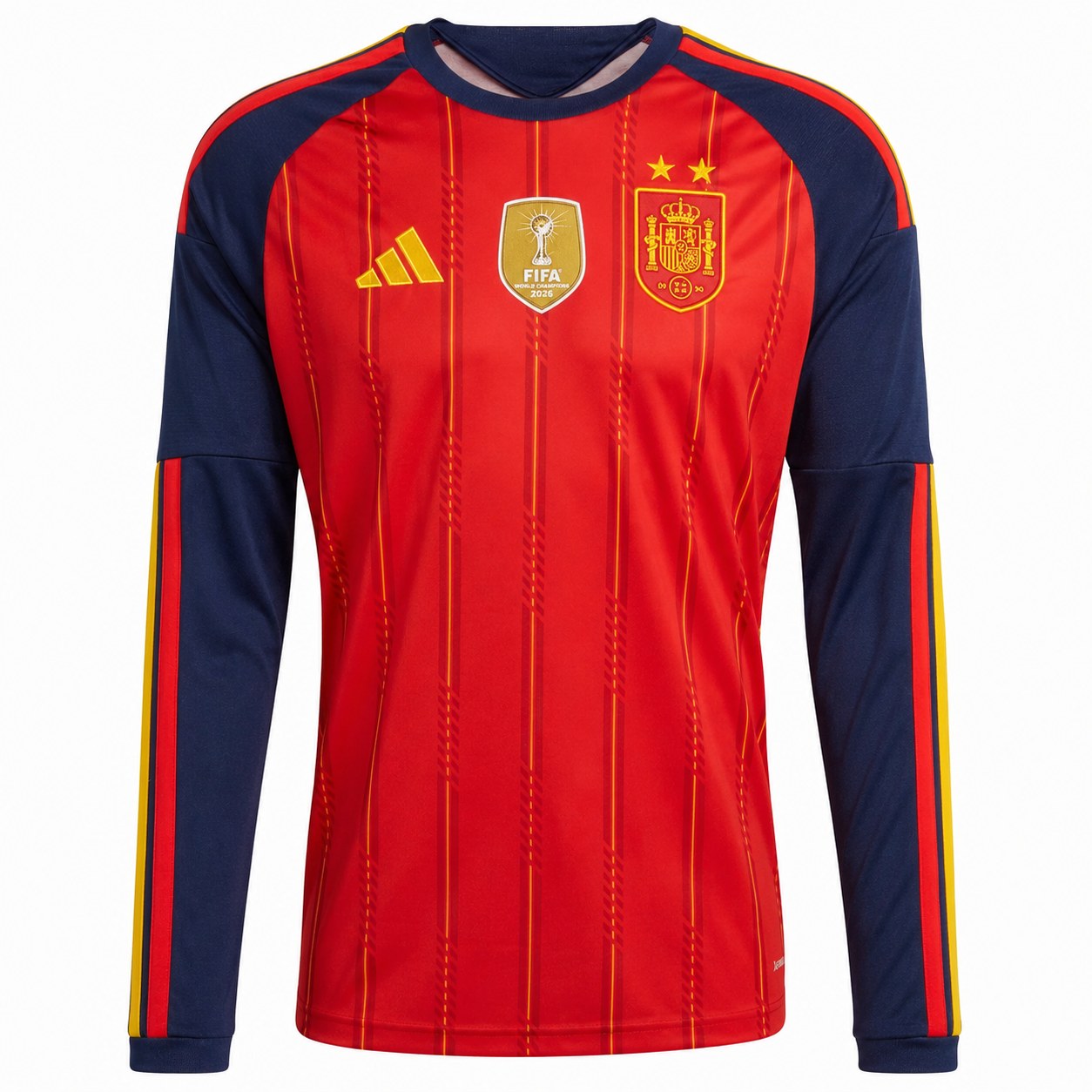 Spain Home Long Sleeve Jersey World Cup 2026 (Two stars)