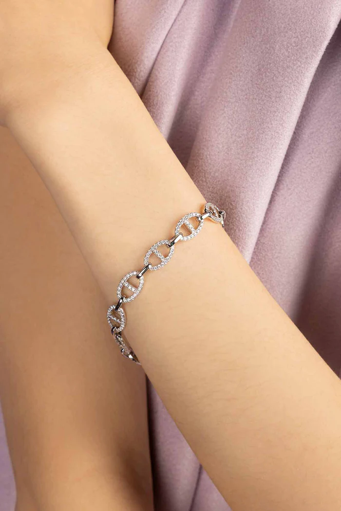 Braccialetto Catena Maglia Marine - argento