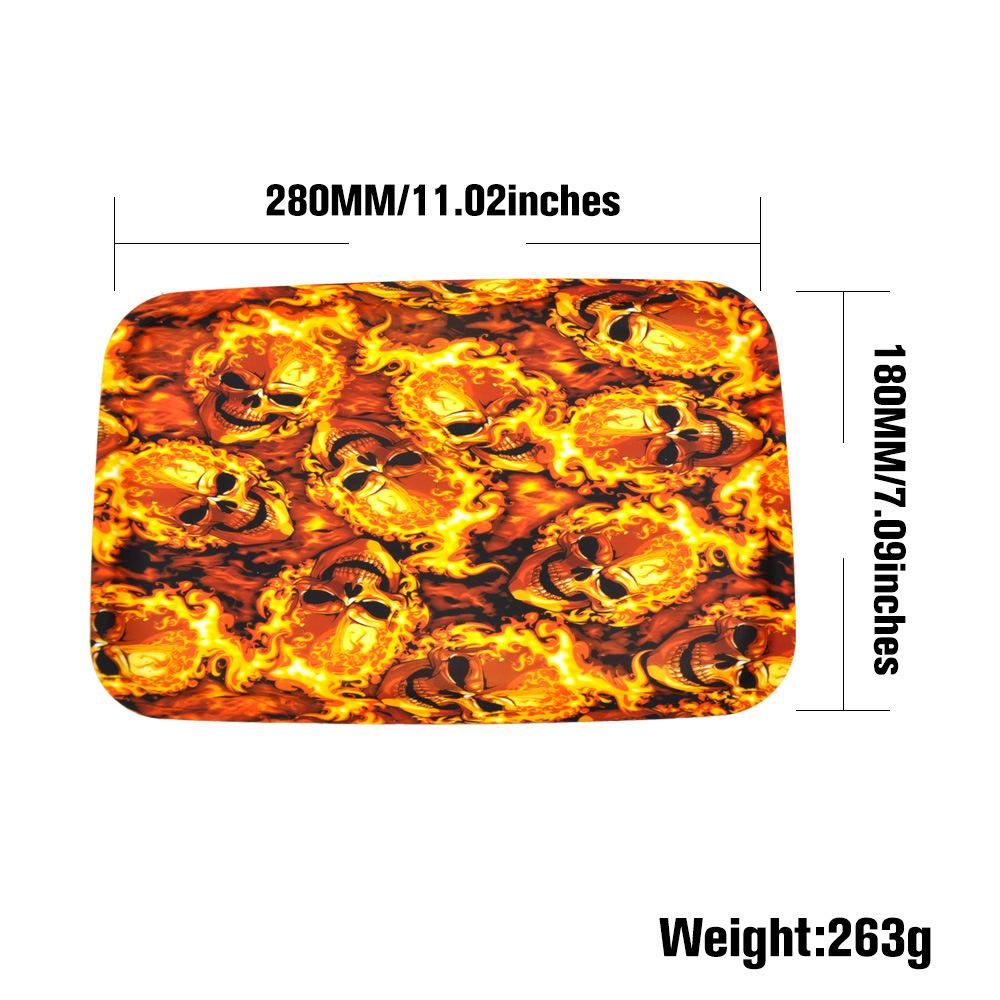 Flame Skull Silicone Cigarette Rolling Tray