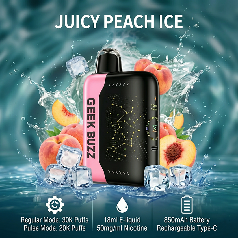 GEEK BUZZ Juicy-peach-ice 25K-30K Puffs