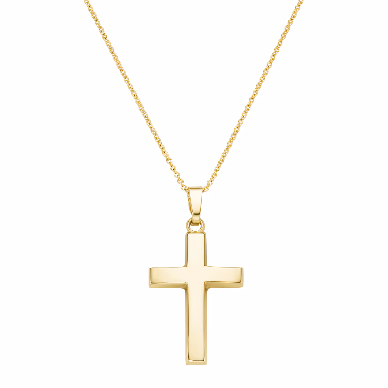 Kette Kreuz Anhänger, Gold 585