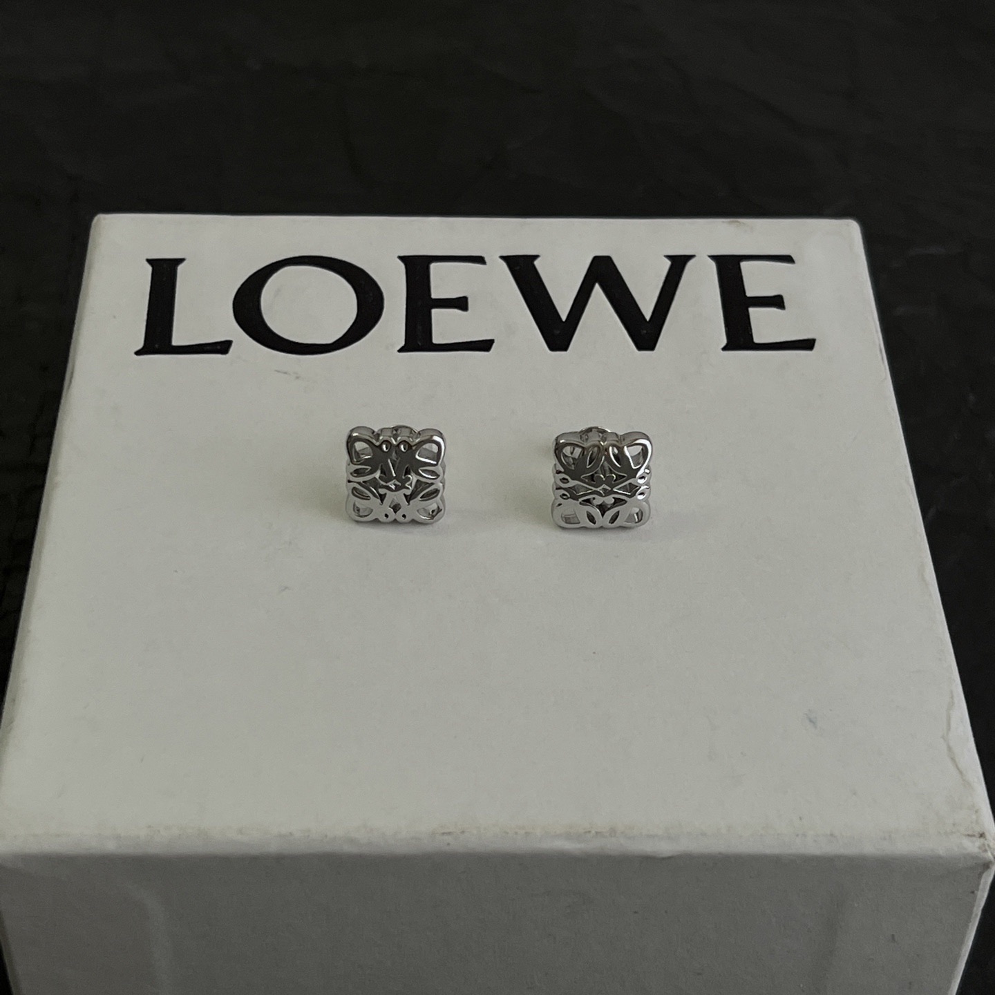 Loewe Anagram Logo Emblem Stud earrings