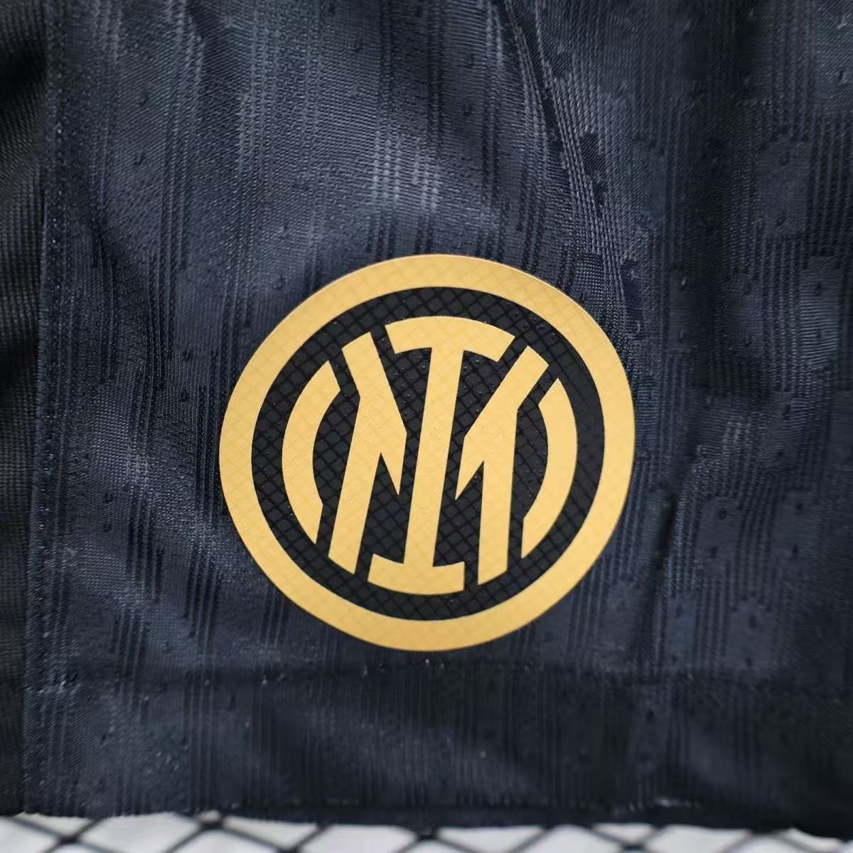 Inter Milan 25/26 Home Player Version Shorts | Black Blue Lightning Stripes Gold Crest Nike Dri-FIT ADV