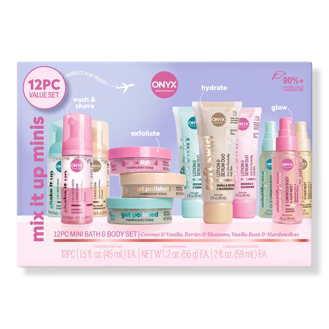 ONYX Professional  Mix it Up 12 Piece Mini Bath & Body Set