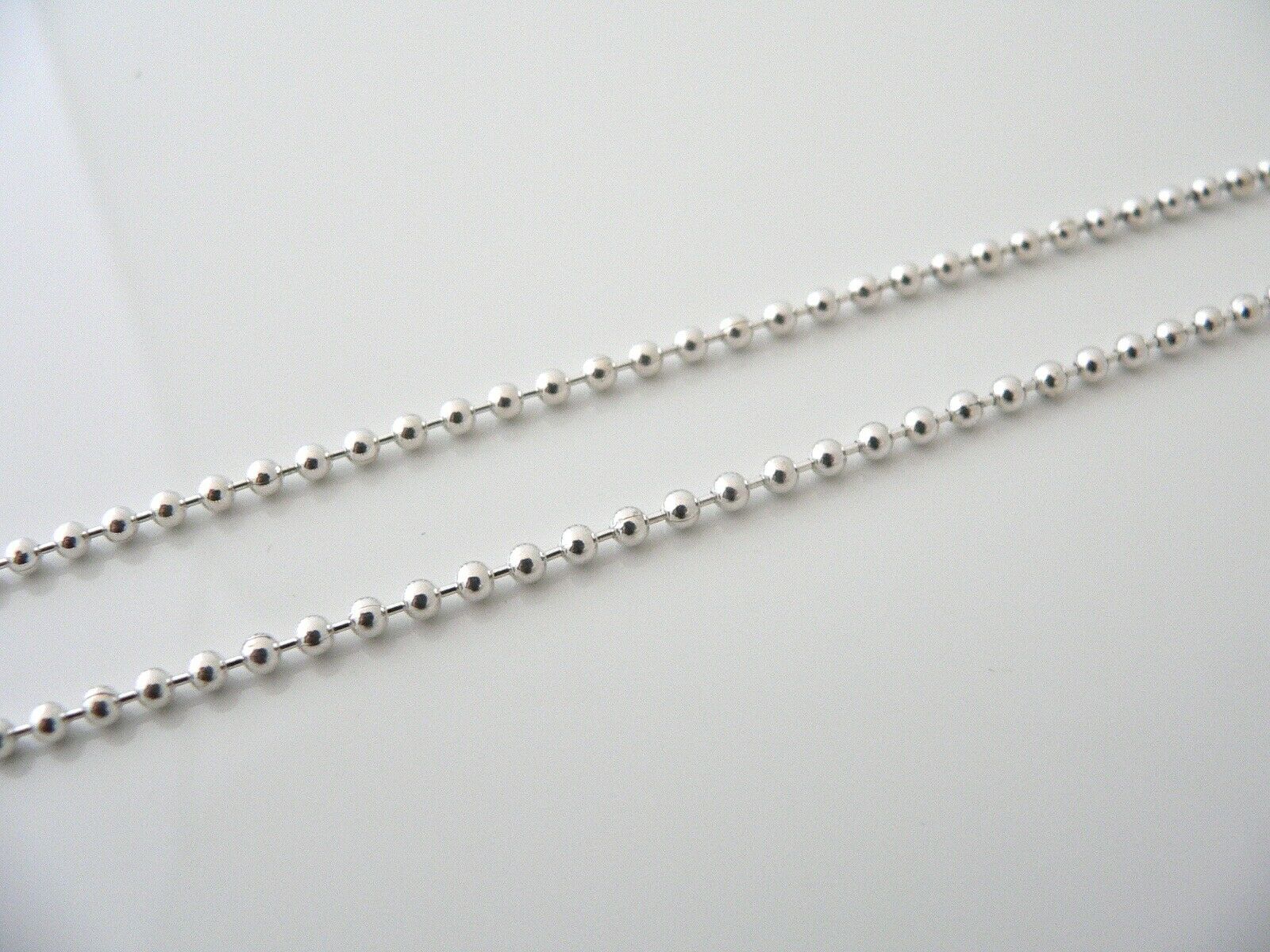 Tiffany & Co Silver Necklace 4 Pendant Charm 21 Inch Bead Chain Longer Gift