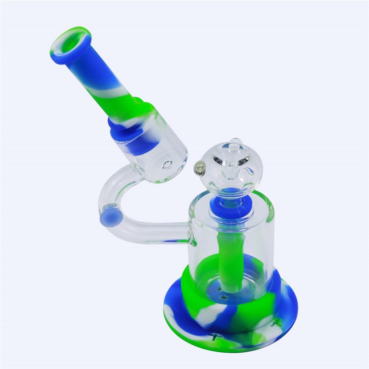 8 Microscope LED Luminous Silicone Dab Rig