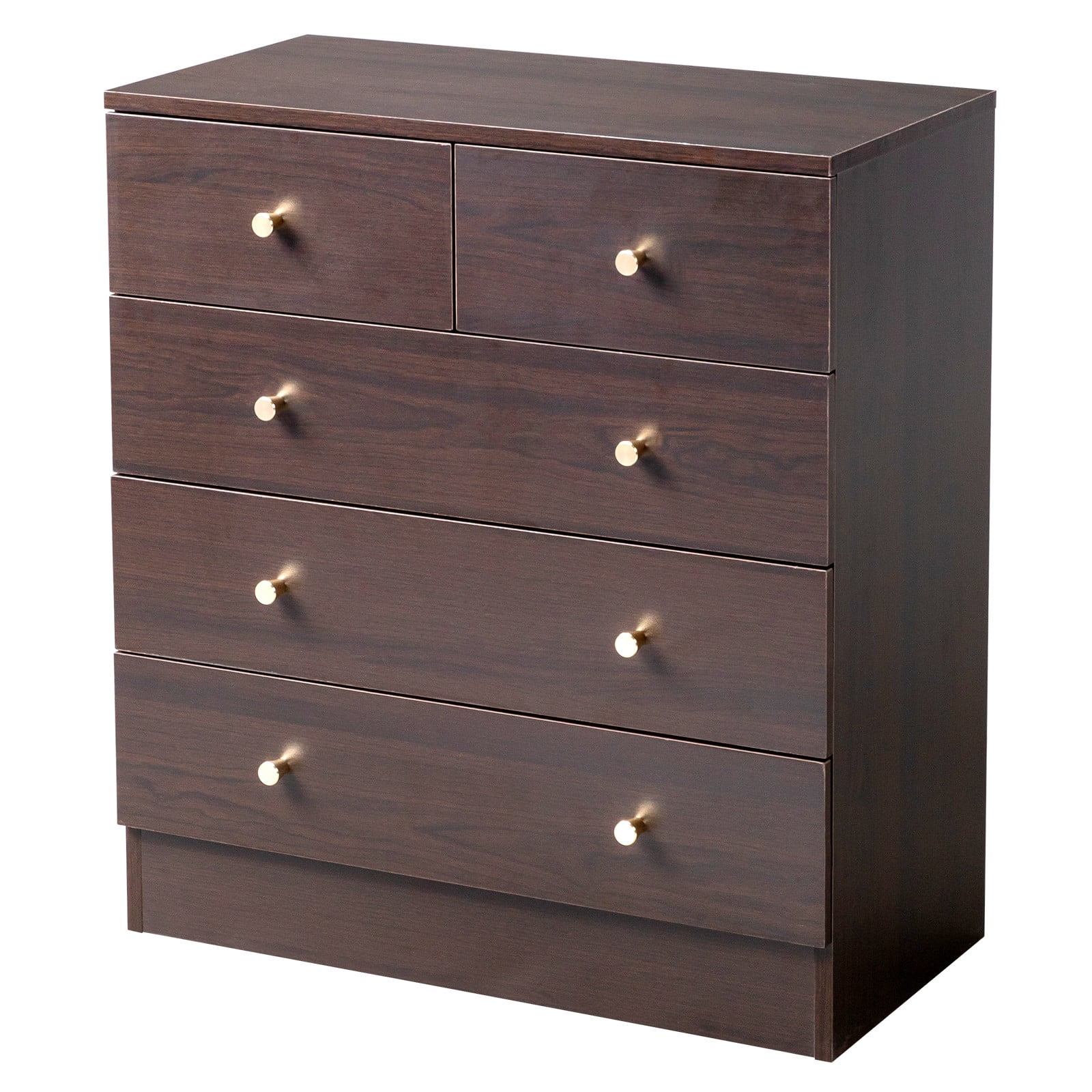 LLToo 25.98"L Dresser for Bedroom 5 Drawer Wide Modern Chest of Drawers for Bedroom,Brown