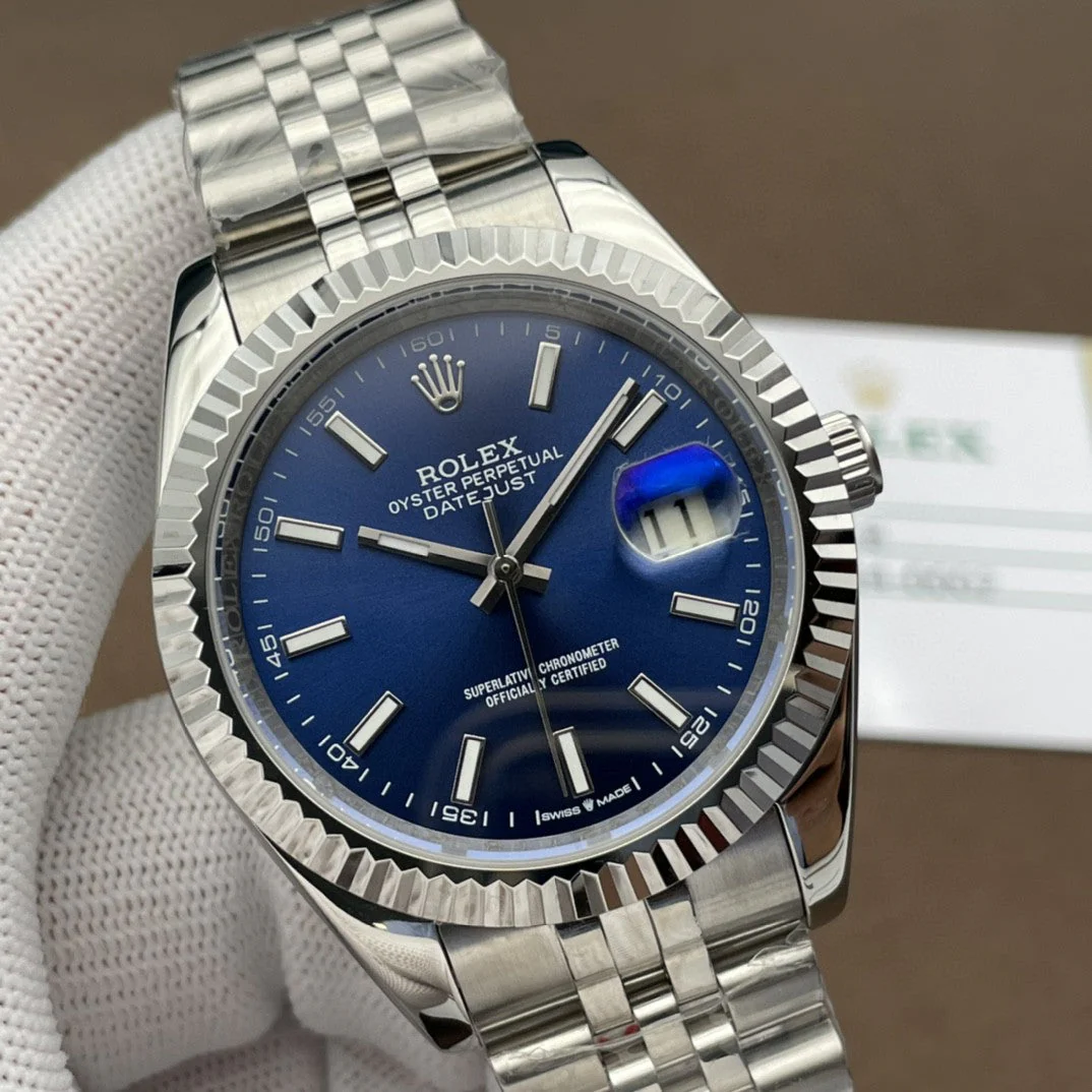 Rolex Watch Datejust 41mm Silver Blue Dial