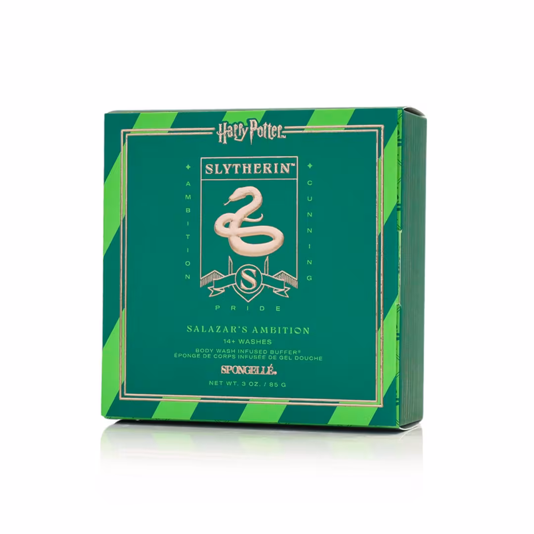 SPONGELLE  Harry Potter™ Slytherin™ Salazar's Ambition Body Buffer | Body Wash Infused Buffer