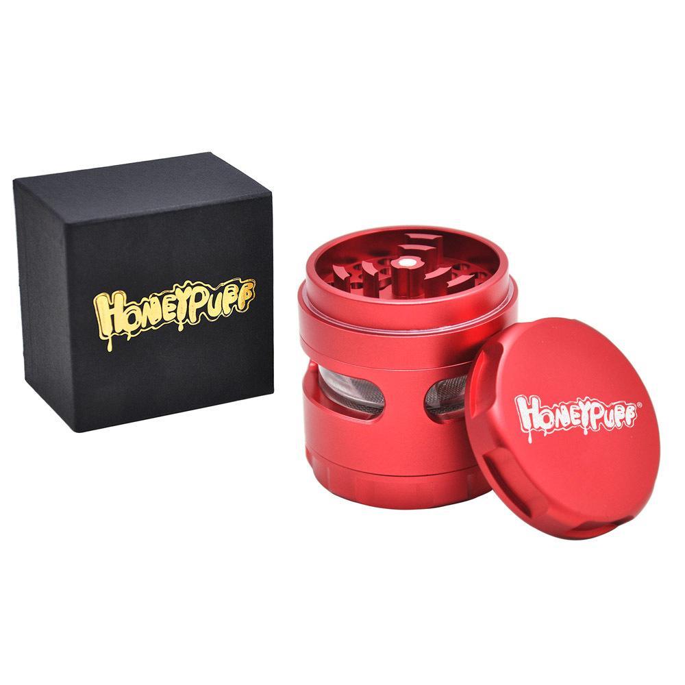 Honeypuff 4 Layer Herb Grinder with Transparent Window 61 MM (7 Color)