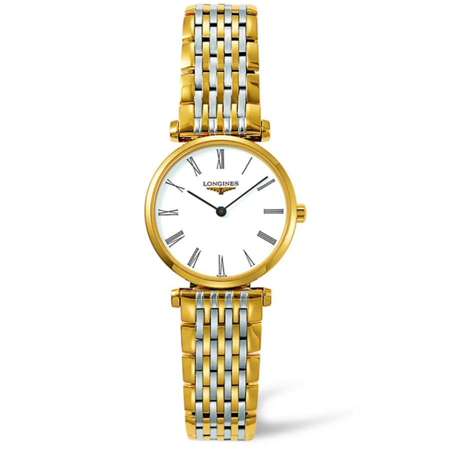Longines La Grande Classique 24MM White Roman Numerals Stainless Steel/PVD Watch L42092117