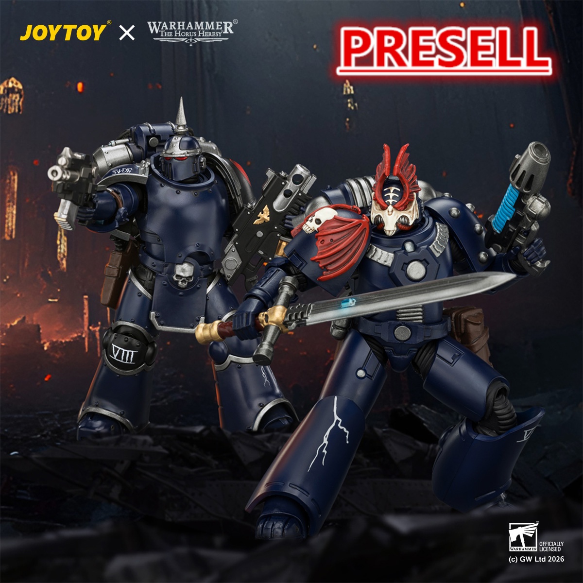 JOYTOY Warhammer The Horus Heresy 1:18 Night Lords MKVI & MK III Tactical Legionary - JOYTOY WORLD