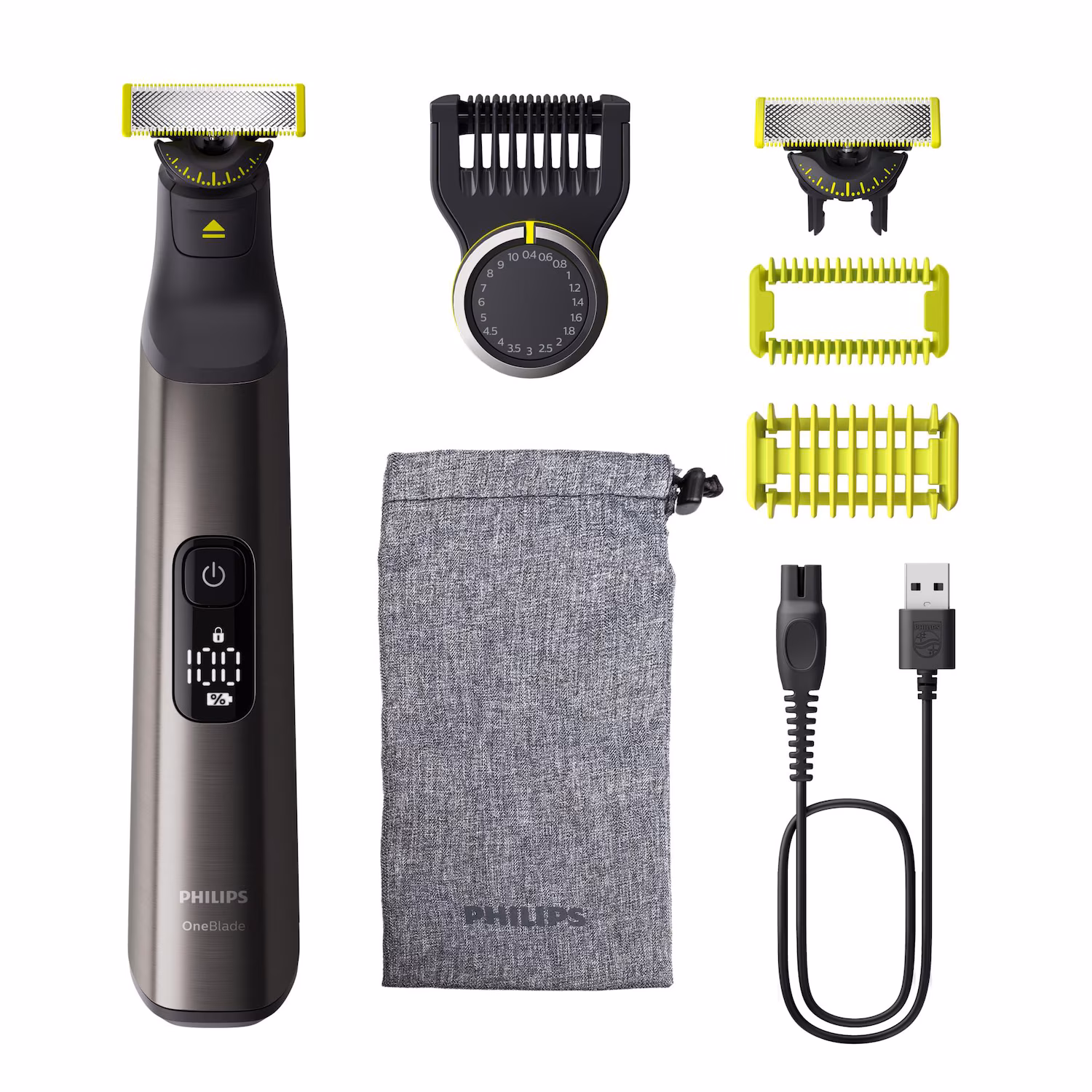 OneBlade Pro 360 Herrenrasierer für Face & Body, 120 Min