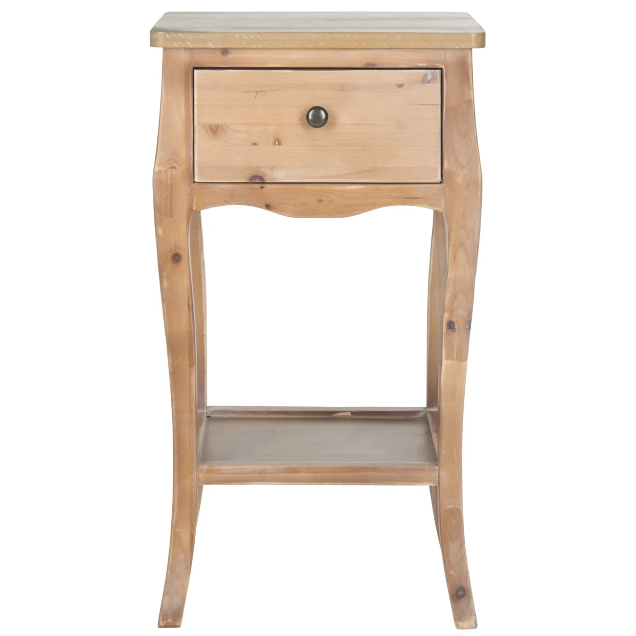 SAFAVIEH Thelma End Table With Storage Drawer Honey Natural