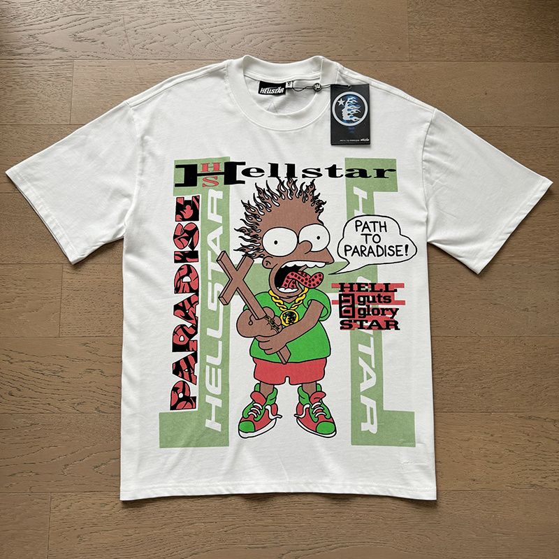 Brown boy's cross letter graffiti print short-sleeved shirt
