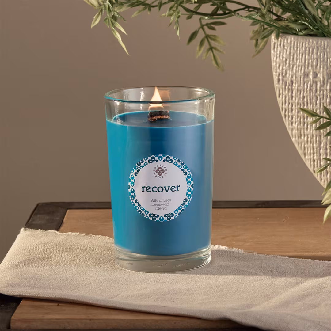 Root Candles  Seeking Balance Recover - Sandalwood & Sage Aromatherapy Candle