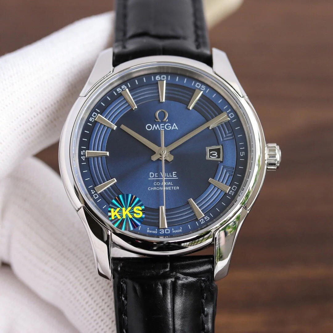 Omega Watch DE VILLE HOUR VISION 41MM STEEL CASE LEATHER STRAP