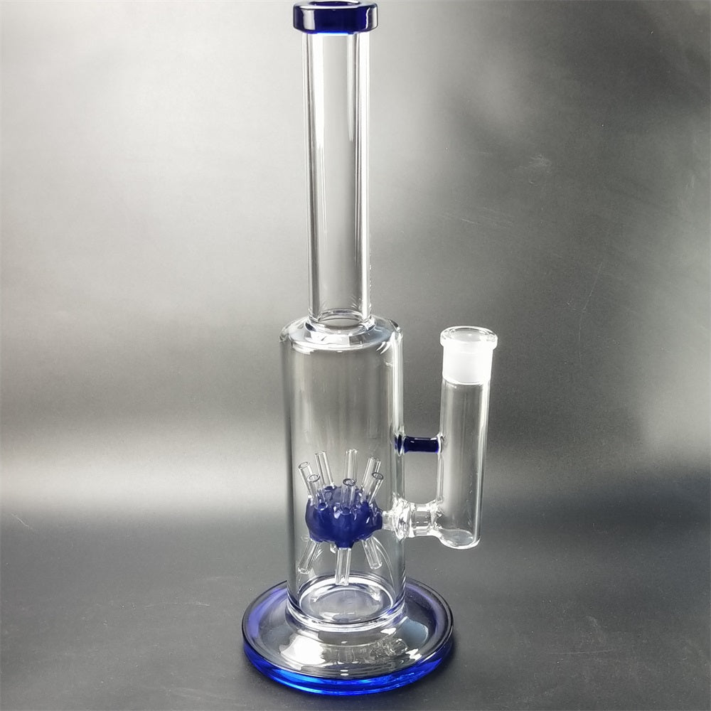 13 Straight Sprinkler Perc Glass Bong