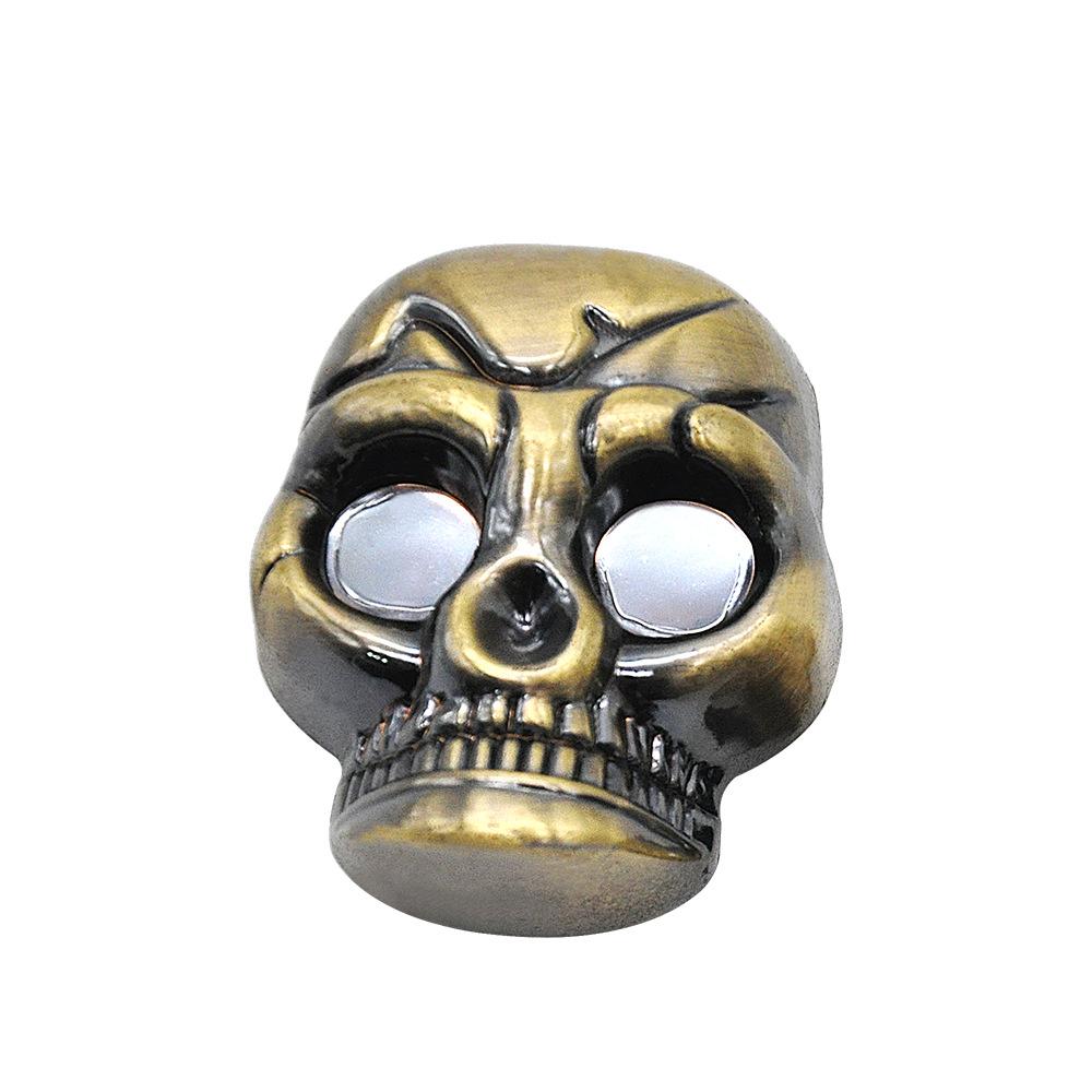 Skull Shape 2 Layer Metal Weed Grinder